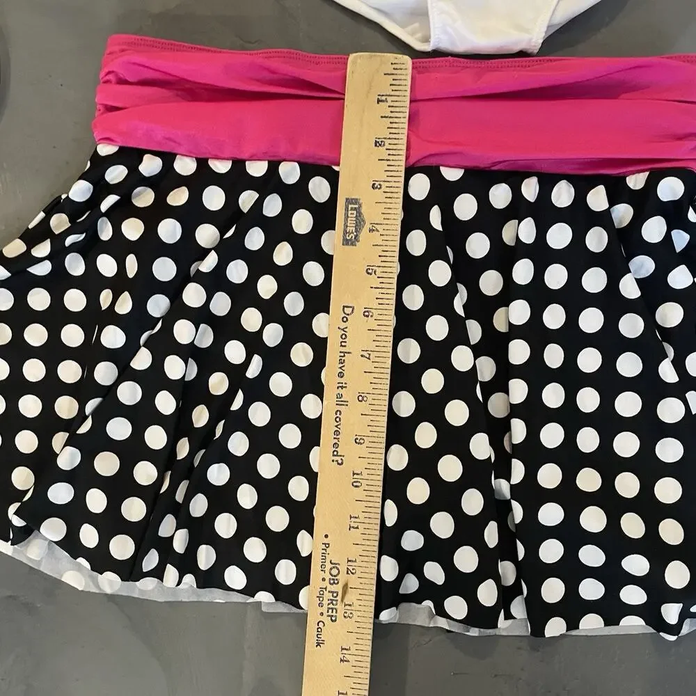 Revolution Dance 2 In 1 Black Pink and White Recital Dress Costume RC19777 XLC‎